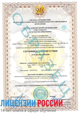 Образец сертификата соответствия Павловский Посад Сертификат OHSAS 18001