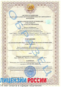 Образец разрешение Павловский Посад Сертификат ISO 50001